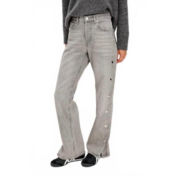NEW RAILS del mar boyfriend's jeans in stone grey studded - Picture 3 of 5